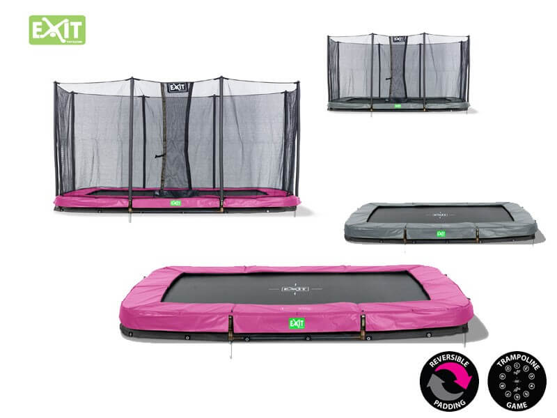 EXIT Twist Trampolin in Pink - InGround Modell - kaufen auf trampolin-profi.de