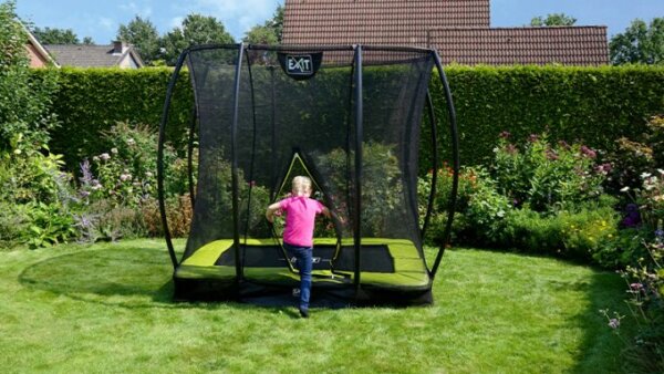 Bodentrampoline gibt es auch in kleinen Größen - wie das EXIT Silhouette Modell - Ratgeber trampolin-profi.de