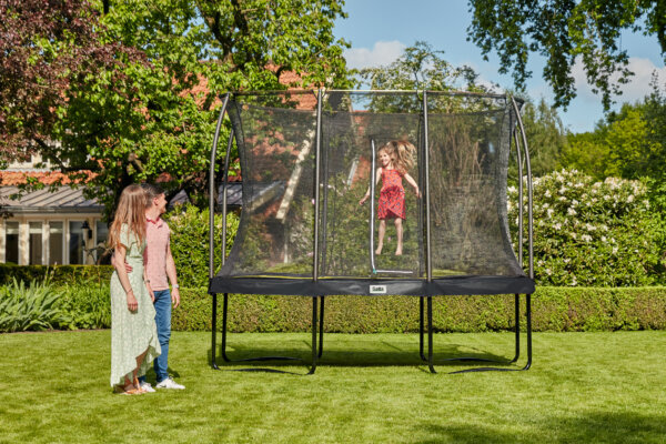 SALTA Trampolin Comfort Edition 244 x 366 cm schwarz + Netz - rechteckiges Trampolin Angebot bei trampolin-profi.de