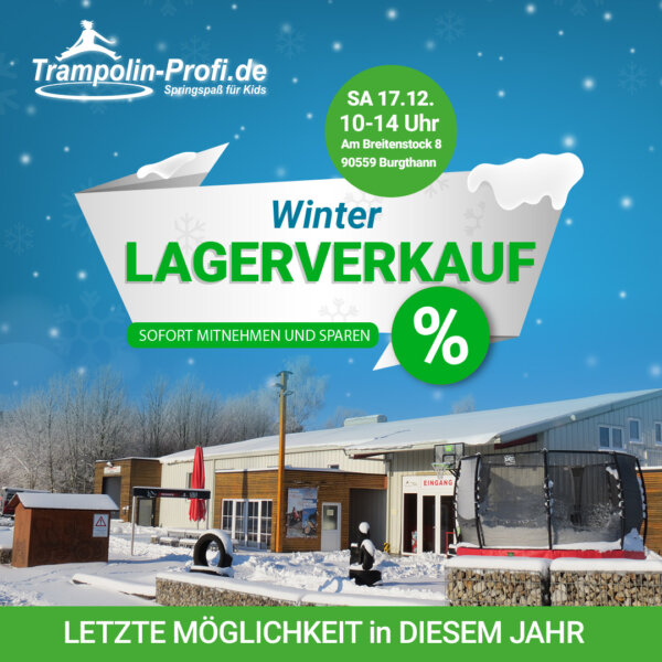 Winter Lagerverkauf Trampolin, Gokart und mehr bei trampolin-profi.de Burgthann bei Nürnberg