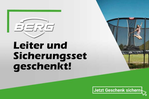 Trampolin Leiter und Sicherungsset gratis - BERG Aktion Mai 2023 - trampolin-profi.de