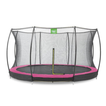 EXIT Trampolin Silhouette Ground &Oslash; 366 cm pink + Netz
