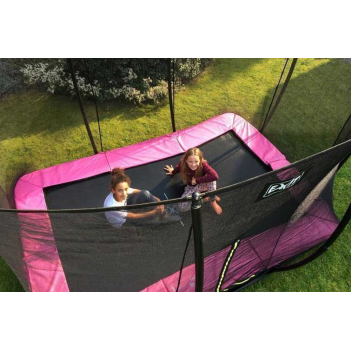 EXIT Trampolin Silhouette Ground 305 x 214 cm schwarz + Netz