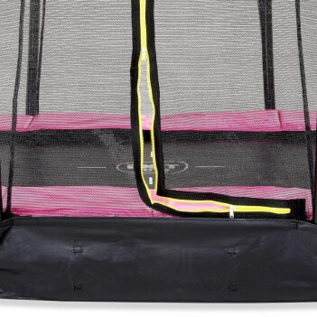 EXIT Trampolin Silhouette Ground Rechteckig + Sicherheitsnetz 366 x 244 cm pink