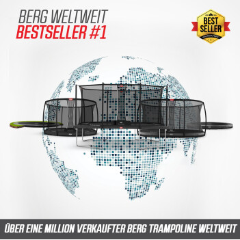 BERG Trampolin Favorit Ø 270 cm Inground grau + Netz Comfort
