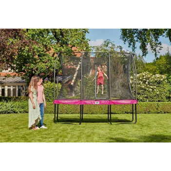 SALTA Trampolin Comfort Edition 214 x 153 cm pink + Netz