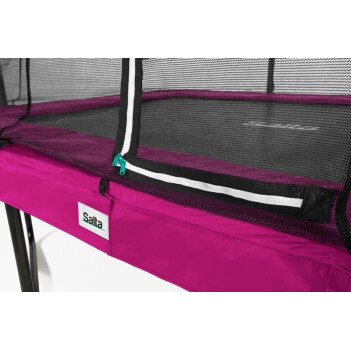 SALTA Trampolin Comfort Edition 305 x 214 cm pink + Netz