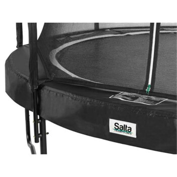 SALTA Trampolin Premium Black Edition Ø 305 cm schwarz + Netz + Leiter + Abdeckplane + Verankerung