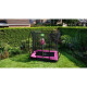 EXIT Trampolin Silhouette Ground 214 x 153 cm pink + Netz