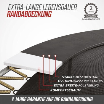 BERG Trampolin Ultim Champion 410 x 250 cm schwarz Netz Deluxe XL + Leiter