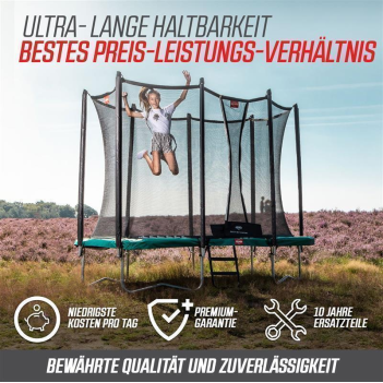 BERG Trampolin Ultim Favorit 330 x 220 cm grau + Netz Comfort